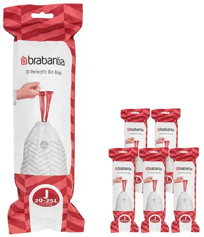 Sac de gunoi Brabantia - PerfectFit Sort&Go/Bo, mărimea J, 20-25 l, 120 buc
