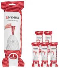 Sac de gunoi Brabantia - PerfectFit Sort&Go/Bo, mărimea J, 20-25 l, 120 buc