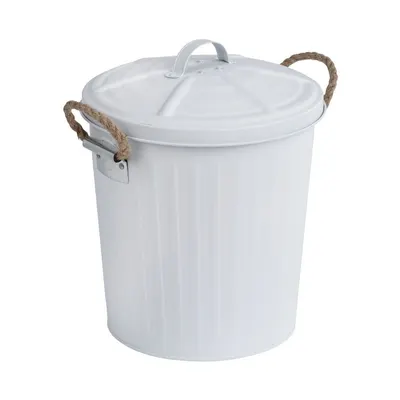 Coș de gunoi din inox Wenko, alb