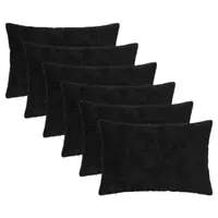 vidaXL Husă pentru pernă 6 buc. HEERLEN Negru 50 x 80 cm