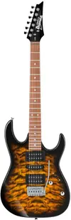 Chitară electrică Ibanez - GRX70QA SB, portocaliu/negru