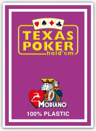 Cărți de poker din plastic Texas Poker - spatele mov