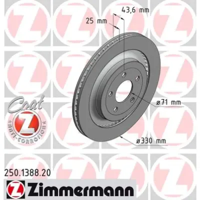 Disc frana ZIMMERMANN 250.1388.20