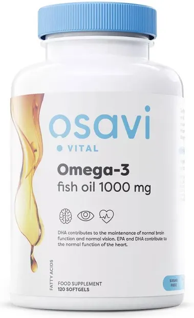 Omega-3 Fish Oil, 1000 mg, 120 capsule gel, Osavi