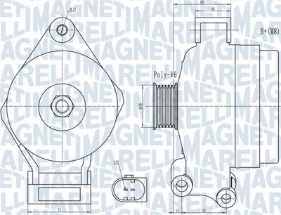Alternator (14v, 120a) Potrivit Ford B-Max, C-Max Ii, Ecosport, Fiesta Vi, Focus Iii, Ka+ Iii 1.2-1.6lpg 06.08