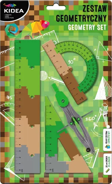 Set de instrumente de desen Kidea Minecraft - 4 piese
