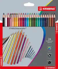 Creioane acuarela Stabilo Aquacolor – 24 de culori