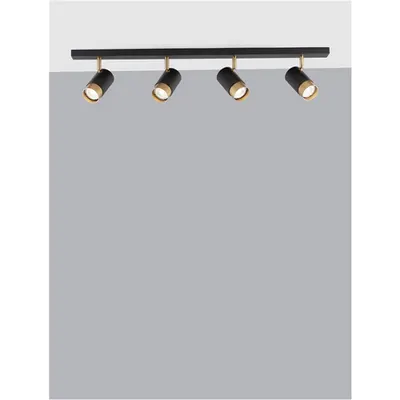 Spot POGNO Nisipiu Negru & Auriu Aluminiu LED GU10 4x10 Wat IP20 220-240 Volt Fara bec