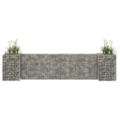 Gossi jardiniera gabion in forma de h, sarma otel, 260 x 40 x 60 cm