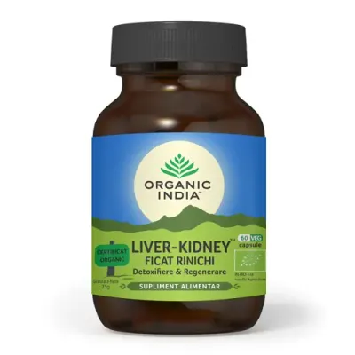 Liver Kidney Detoxifiere Ficat & Rinichi 60 cps ECO| Organic India