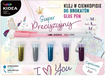 Set creativ Kidea - Pix cu lipici cu sclipici