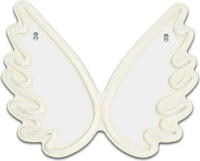 Lampă decorativă LED Forever Light - Aripi, neon, 4.06W, alb
