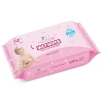 Servetele umede, Bocioland, Apa 99%, Fara parfum, 60 de bucati/pachet