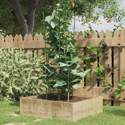 vidaXL Suport plante de grădină cu 3 inele, 5 buc, verde, 45 cm, oțel