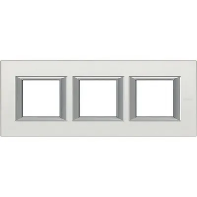 Rama dreptunghiulara Axolute aluminiu anodizat 2+2+2 module orizontal - Argintiu