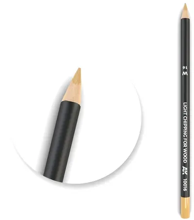 Creion pe baza de apa pentru modelat AK Interactive - Watercolor Pencil Light Chipping for wood AK10016 (1 buc )