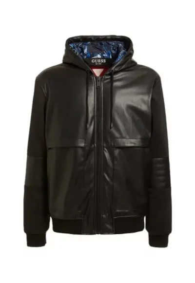 Jacheta barbati Piele sintetica - Negru - Negru