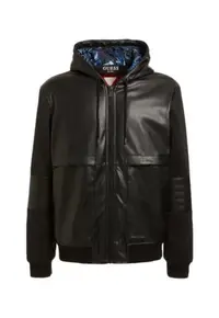 Jacheta barbati Piele sintetica - Negru - Negru