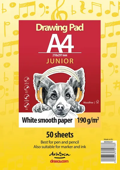 Caiet de schițe Drasca Junior - A4, 50 foi
