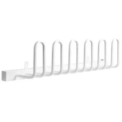 HOMCOM Uscător de încălțăminte, electric, temperatură până la 55° C, montare pe perete, oțel, alb, 76 x 13 x 17cm | Aosom Romania