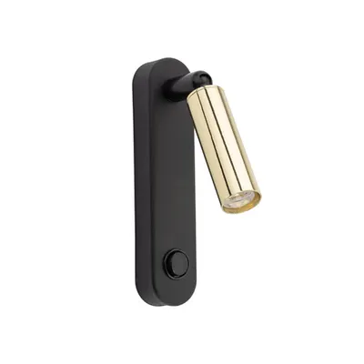 TK LIGHTING Aplica de perete ENZO 6623 1XG9 negru/GOLD