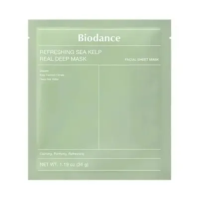 Masca cu alge marine Refreshing Sea Kelp Real Deep Mask, 34 g, Biodance