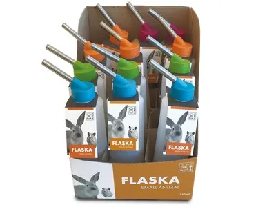 Display FLASKA SMALL ANIMALS M-PETS, 250ml, 12 buc