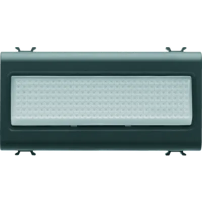 Stair Riser Lamp - 12v Ac/dc / 230v Ac 50/60 Hz - Opal - 4 Modules - Black - Chorus