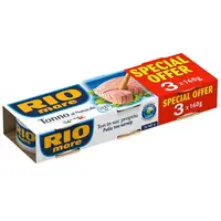 Rio Mare Ton în Suc Natural 3 x 160 g – Pachet Triplu, Proteine Sănătoase și Rapid de Preparat Engros