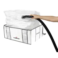 Cutie de depozitare pentru haine din material textil cu vacuum/cu pereți întăriți 65x45x26,5 cm Life – Compactor