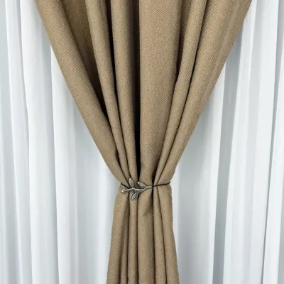 Draperie HoReCa TEXTURATA tip IN, 140cm latime x 260cm inaltime, cu TIV LAT, Cappuccino