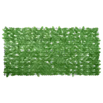 vidaXL Paravan de balcon, frunze verzi, 200x100 cm
