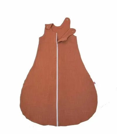 Sac de dormit copii 0.3 tog din muselina KidsDecor Summer Toffee 85 cm