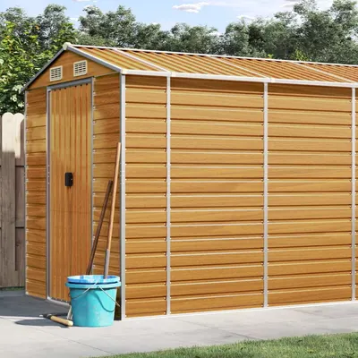 Gossi sopron de gradina, maro deschis, 191x895x198 cm otel galvanizat