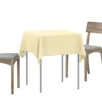 vidaXL Țesătură pentru masă 5 buc. Alb crem 110 x 110 cm Poliester