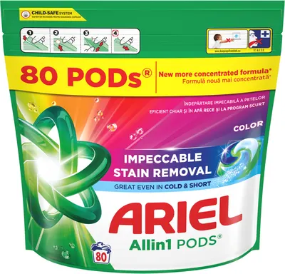 Capsule pentru rufe Ariel - Color, All in One Pods, 80 bucăți