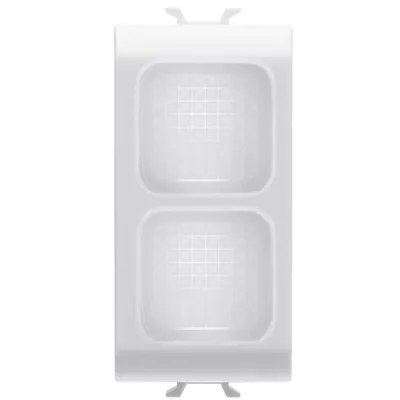 Lampa de semnalizare dubla transparenta Gewiss Chorus GW10628, alb