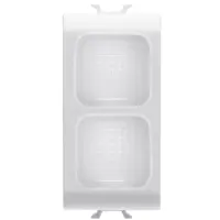Lampa de semnalizare dubla transparenta Gewiss Chorus GW10628, alb