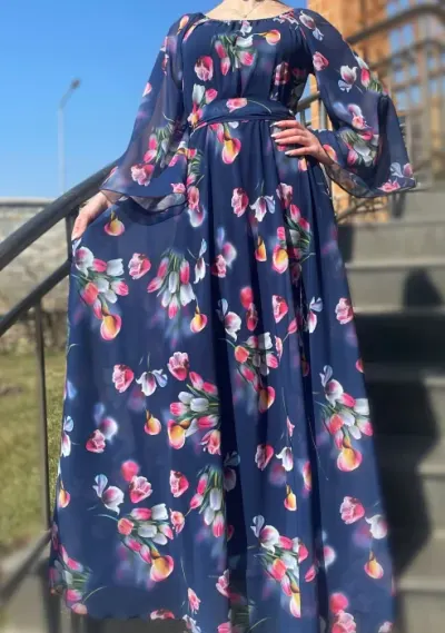 Rochie eleganta cu motive florale Florinela 5