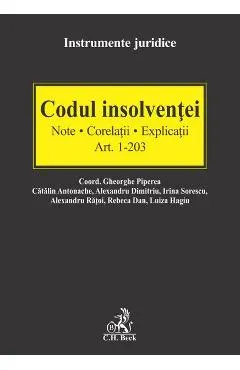 Codul insolventei Art.1-203. Note. Corelatii. Explicatii