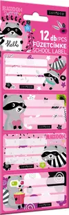 Etichete elevi Lizzy Card - Lollipop Raccoon, 12 buc.