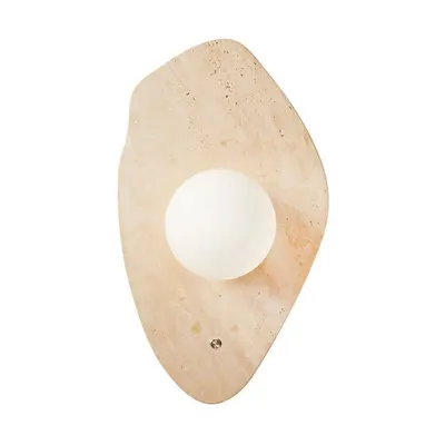 Aplică de perete bej din piatră ø 10 cm Hilde – Opviq lights