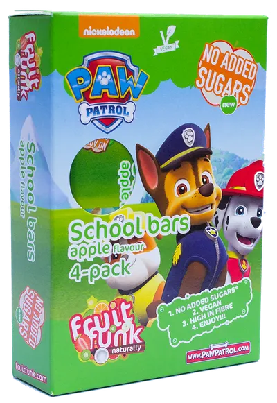 Batoane din fructe cu mere Paw Patrol, 80g, Fruit Funk