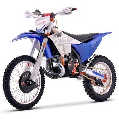 Motocicleta Cross Enduro Asix XR99 2T, 250cc, roti 21 18 , pornire electric, racire apa, culoare alb albastru