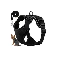 Ham pentru caini, respirabil, reflectorizant, circumferinta gat 19-219 cm, S, negru