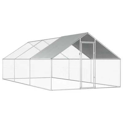 Gossi cotet de pasari pentru exterior, 2,75x6x1,92 m, otel galvanizat