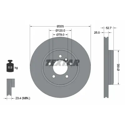 Disc frana TEXTAR 92106905