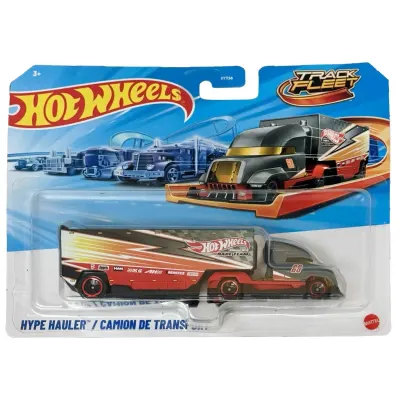 Set camion cu remorca, Hot Wheels, Track Fleet, Hype Hauler, JKP35