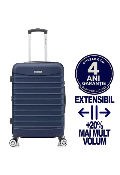 Troler mediu extensibil - M - ABS - fermoar antifurt - LINE - Bleumarin