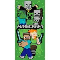 Prosop pentru copii, verde, din bumbac 70x140 cm Minecraft Let´s Survive – Jerry Fabrics
